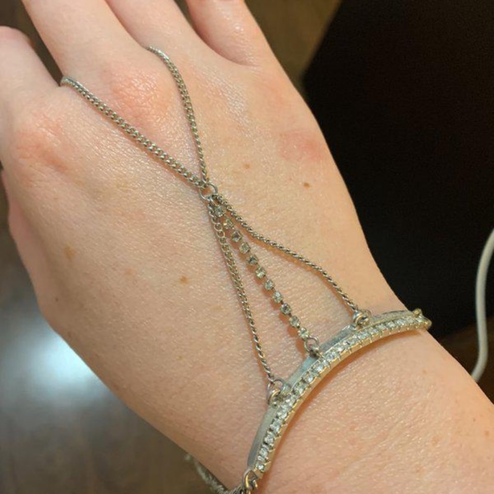 Hand jewelry - costume jewelry with faux diamonds
